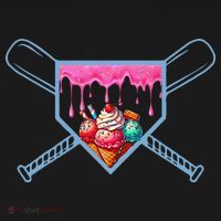 B.A.S.E.B.A.L.L Home Plate Social Club For Boy Ice Cream Drip Long Sleeve Shirt thumb 2