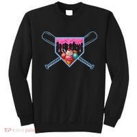 B.A.S.E.B.A.L.L Home Plate Social Club For Boy Ice Cream Drip Sweatshirt thumb 0