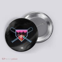 B.A.S.E.B.A.L.L Home Plate Social Club For Boy Ice Cream Drip Button thumb 0