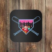 B.A.S.E.B.A.L.L Home Plate Social Club For Boy Ice Cream Drip Coaster thumb 0