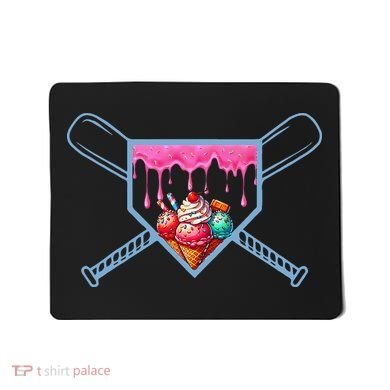 B.A.S.E.B.A.L.L Home Plate Social Club For Boy Ice Cream Drip Mousepad