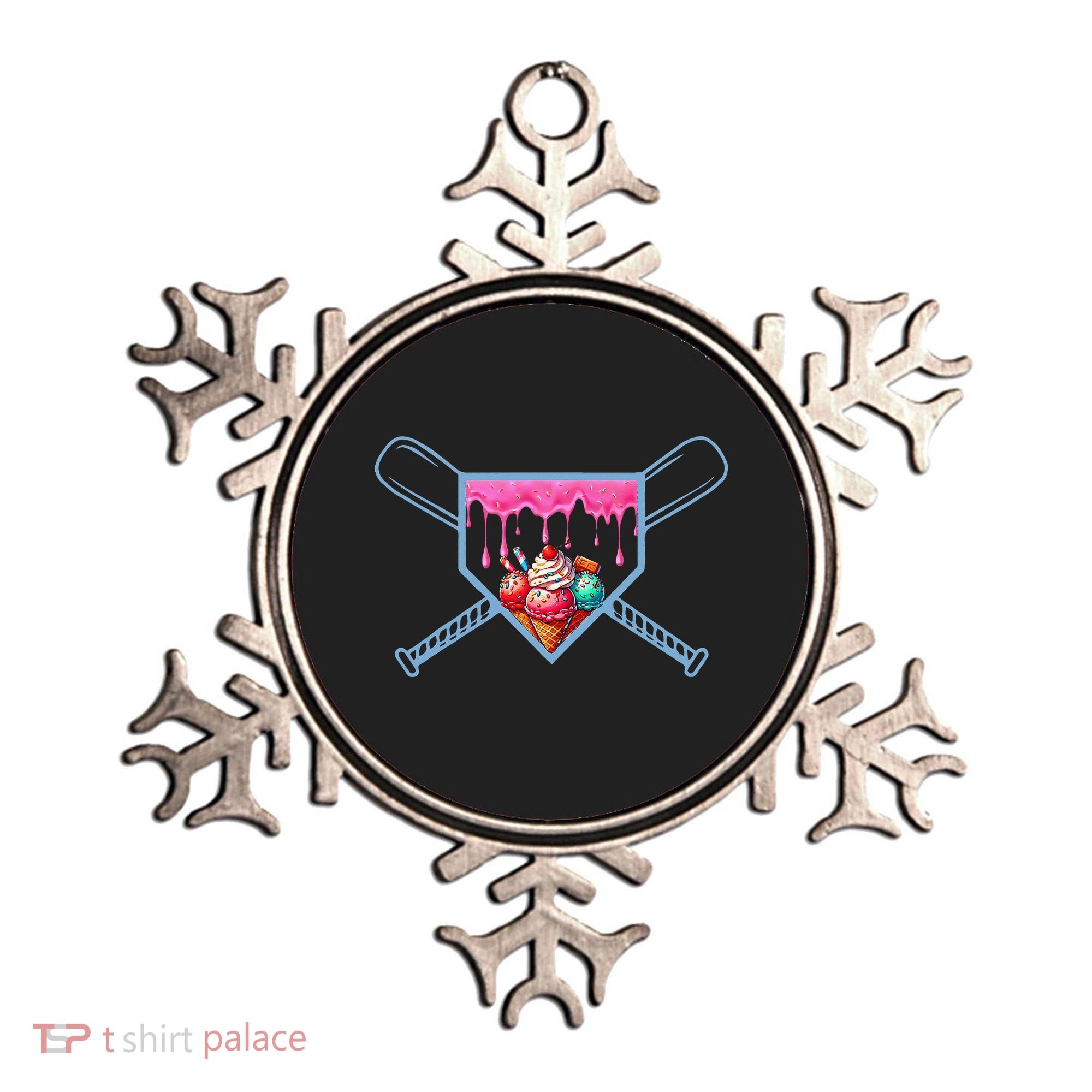 B.A.S.E.B.A.L.L Home Plate Social Club For Boy Ice Cream Drip Ornament