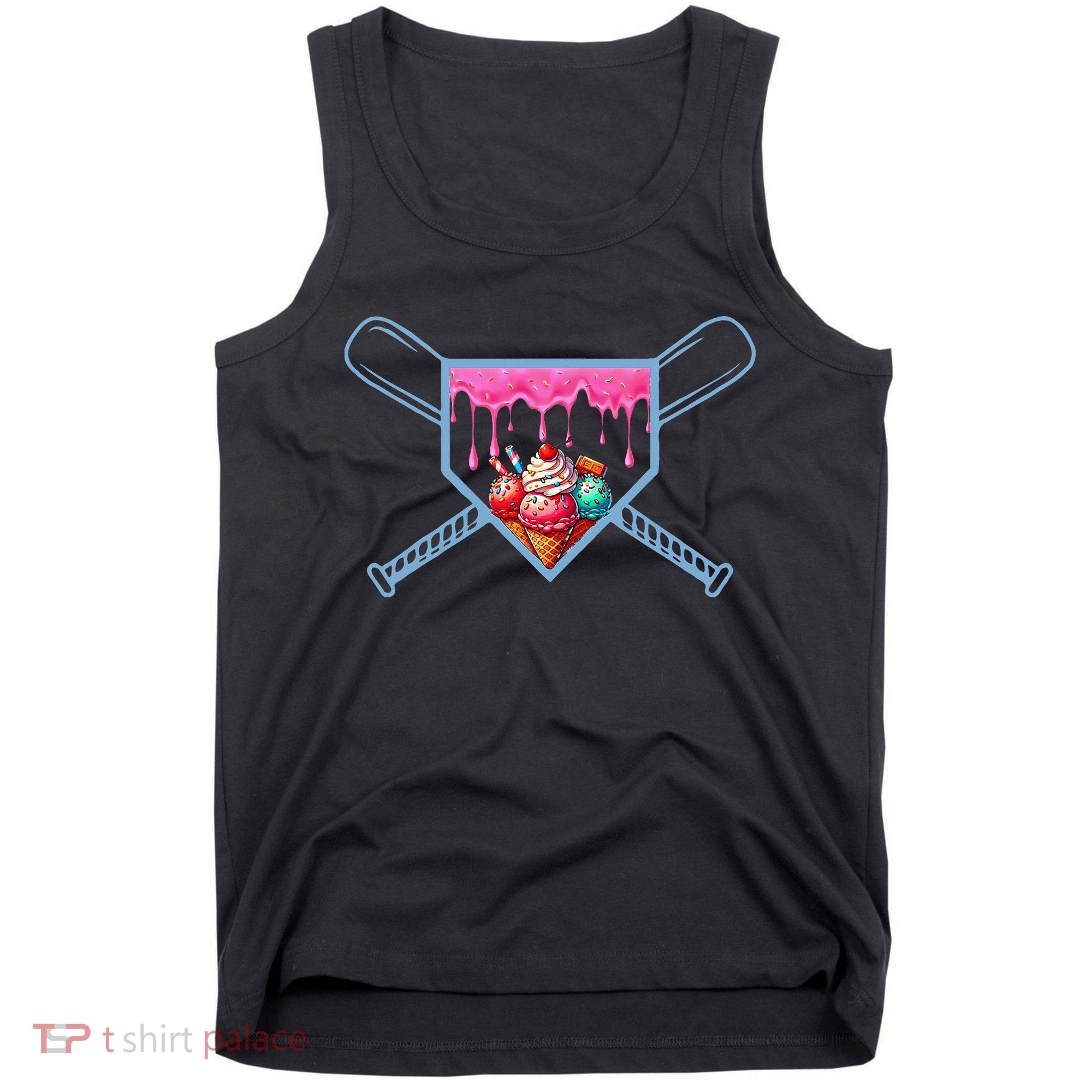 B.A.S.E.B.A.L.L Home Plate Social Club For Boy Ice Cream Drip Tank Top