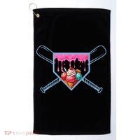 B.A.S.E.B.A.L.L Home Plate Social Club For Boy Ice Cream Drip Golf Towel thumb 0