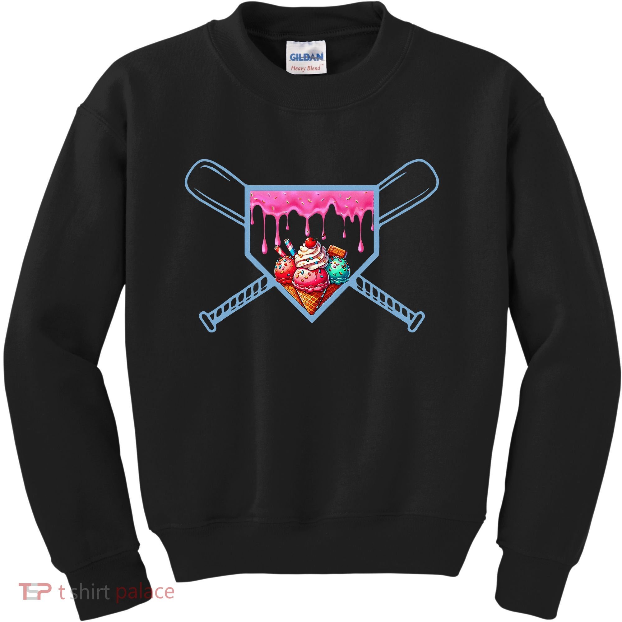 B.A.S.E.B.A.L.L Home Plate Social Club For Boy Ice Cream Drip Kids Sweatshirt