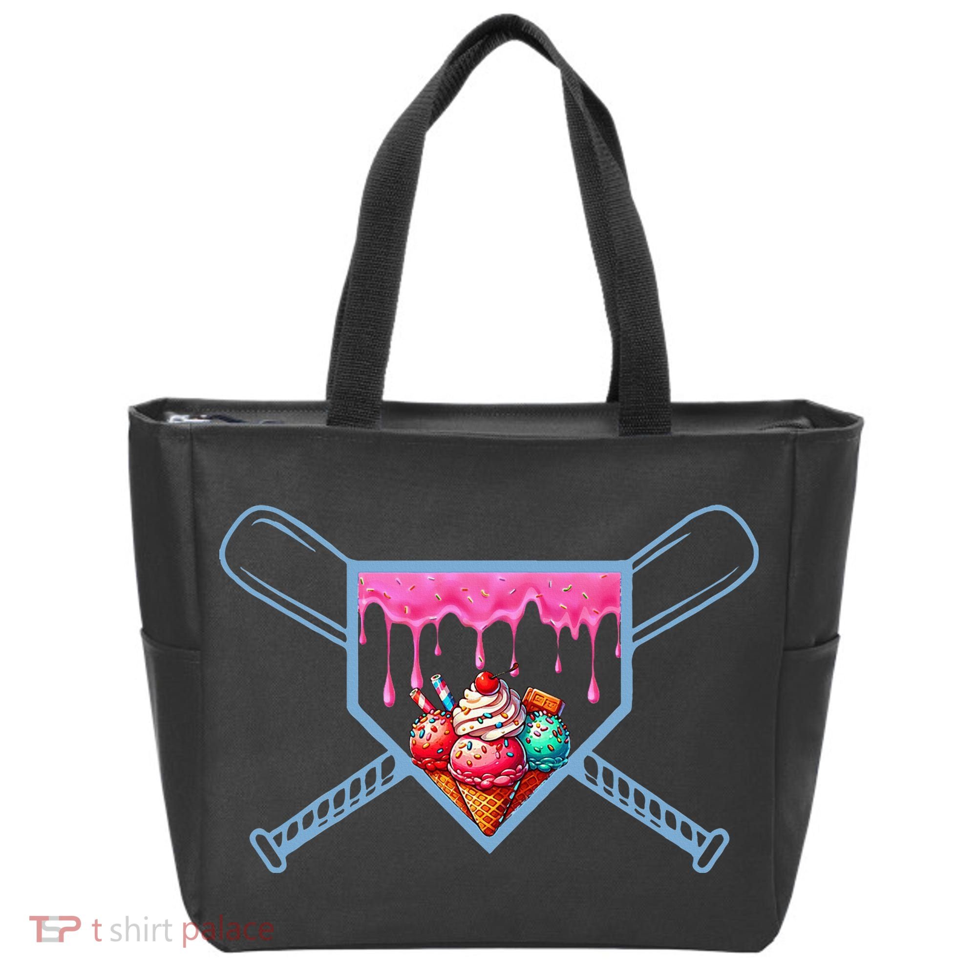 B.A.S.E.B.A.L.L Home Plate Social Club For Boy Ice Cream Drip Tote Bag