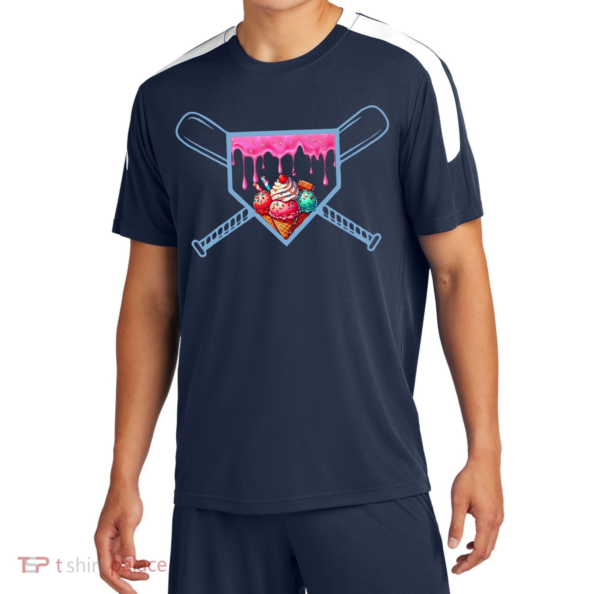 B.A.S.E.B.A.L.L Home Plate Social Club For Boy Ice Cream Drip Sport-Tek Competitor United Soccer Jersey
