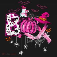 Boo Halloween Pumpkin P.Ink Ribbon Witch Breast Cancer Gift Women's Tank Top thumb 5