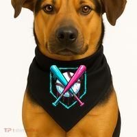 B.A.S.E.B.A.L.L Home Plate Drip USA-Made Doggie Bandana thumb 1