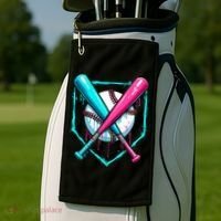 B.A.S.E.B.A.L.L Home Plate Drip Golf Towel thumb 2