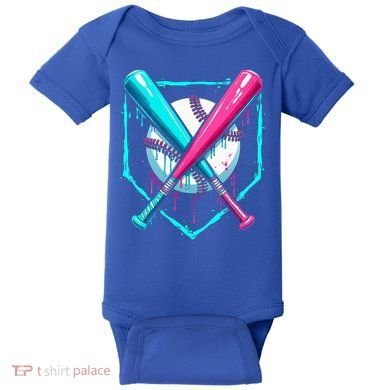 B.A.S.E.B.A.L.L Home Plate Drip Baby Bodysuit