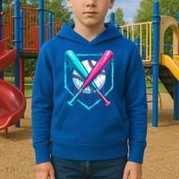 B.A.S.E.B.A.L.L Home Plate Drip Kids Hoodie thumb 2