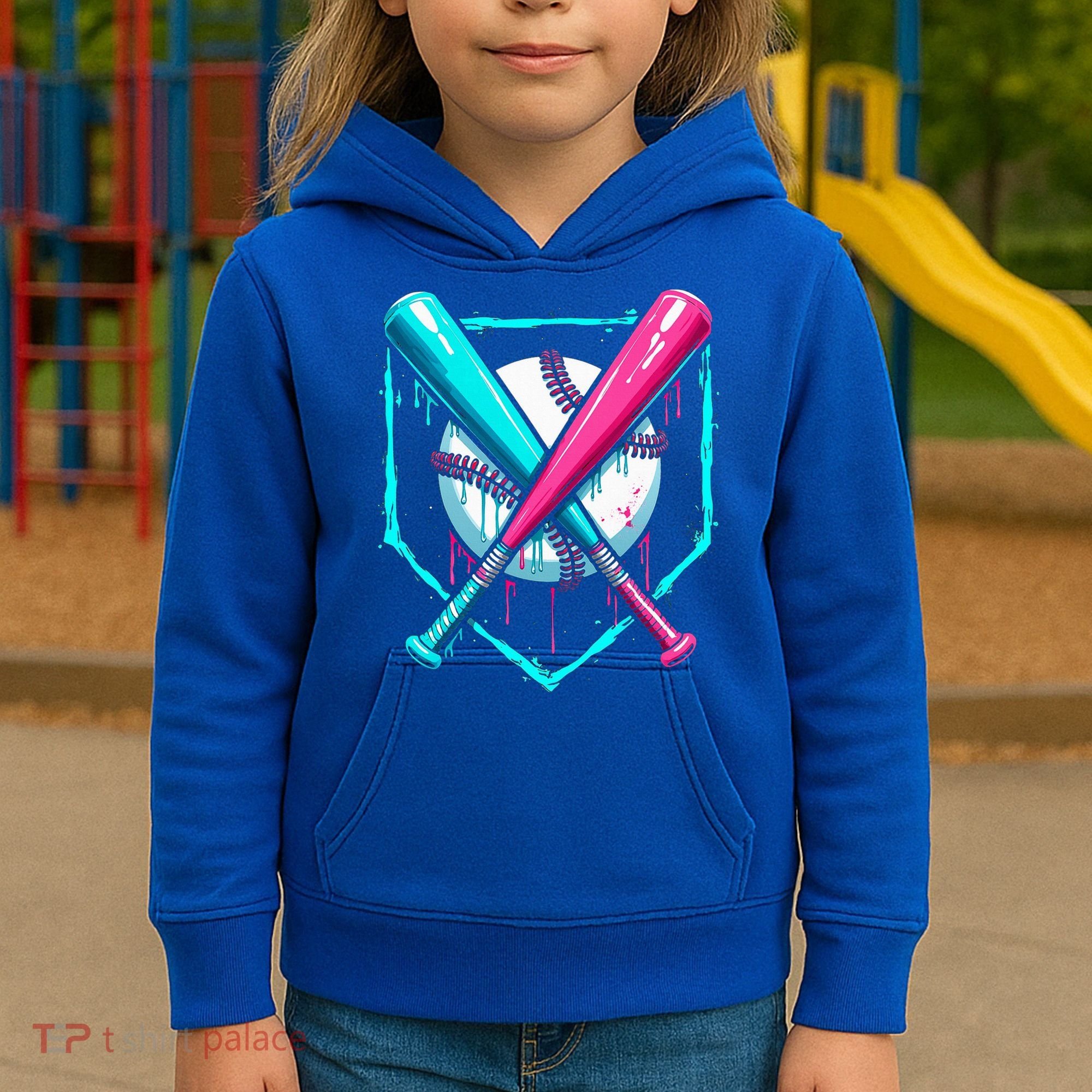 B.A.S.E.B.A.L.L Home Plate Drip Kids Hoodie