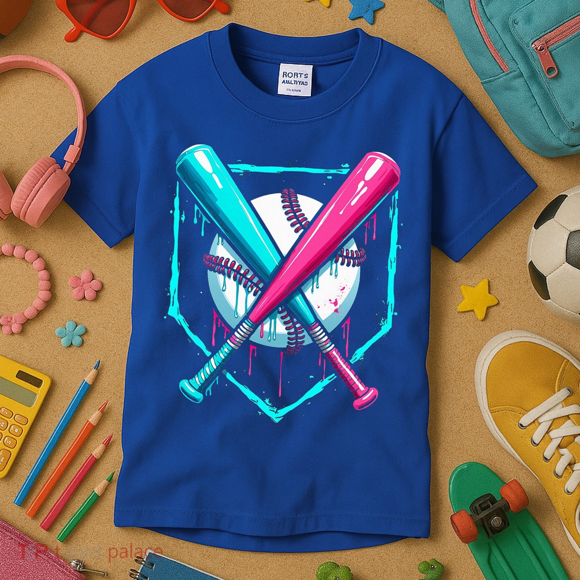 B.A.S.E.B.A.L.L Home Plate Drip Kids T-Shirt
