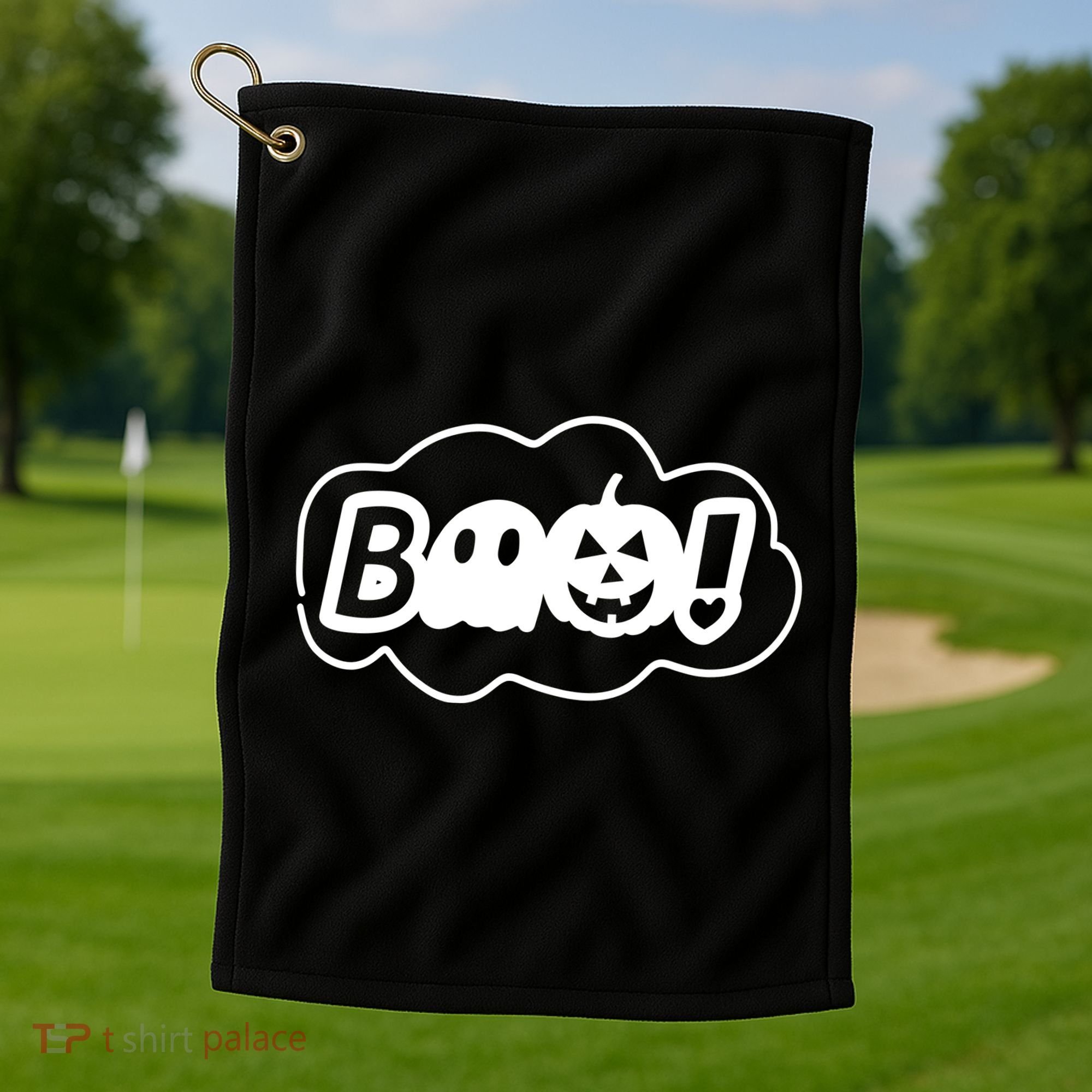 Boo Halloween Pumpkin Season Golf Towel