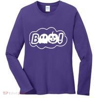 Boo Halloween Pumpkin Season Women's Long Sleeve Shirt thumb 0