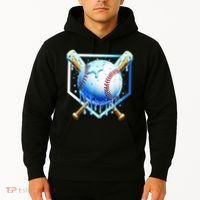 Baseball Home Plate Ice Cream Drip Sprinkles Drip Hoodie thumb 2