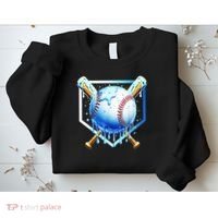 Baseball Home Plate Ice Cream Drip Sprinkles Drip Sweatshirt thumb 2