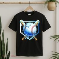 Baseball Home Plate Ice Cream Drip Sprinkles Drip T-Shirt thumb 2