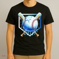 Baseball Home Plate Ice Cream Drip Sprinkles Drip T-Shirt thumb 3
