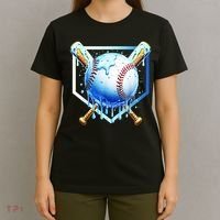 Baseball Home Plate Ice Cream Drip Sprinkles Drip T-Shirt thumb 4