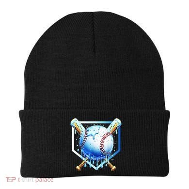 Baseball Home Plate Ice Cream Drip Sprinkles Drip Beanie