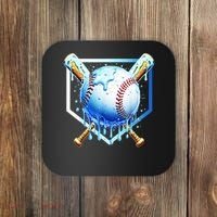 Baseball Home Plate Ice Cream Drip Sprinkles Drip Coaster thumb 0