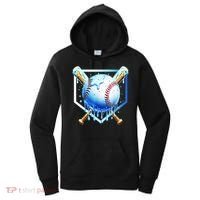 Baseball Home Plate Ice Cream Drip Sprinkles Drip Women's Hoodie thumb 0