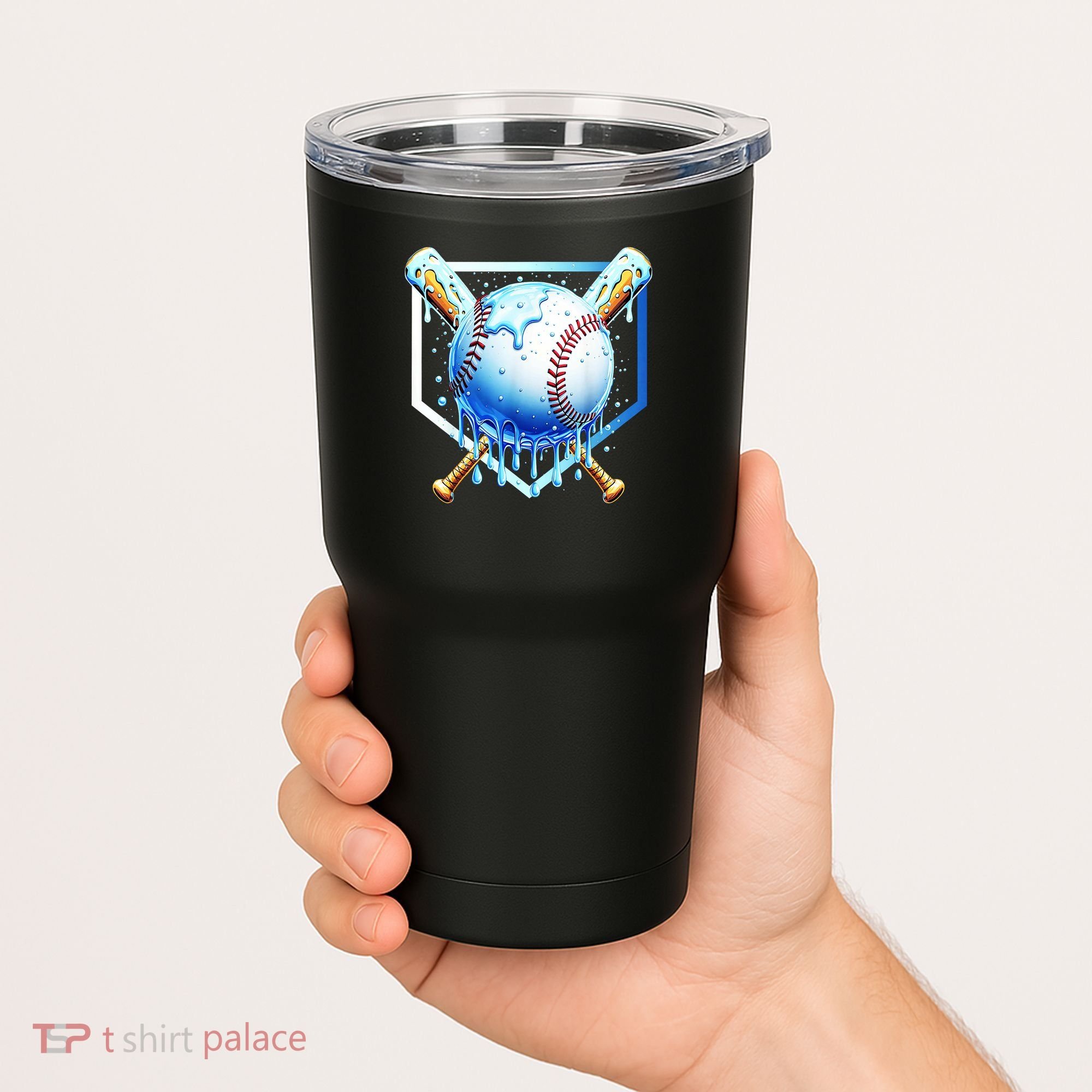 Baseball Home Plate Ice Cream Drip Sprinkles Drip Tumbler