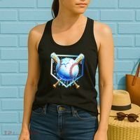 Baseball Home Plate Ice Cream Drip Sprinkles Drip Women's Tank Top thumb 2