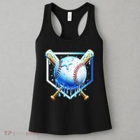Baseball Home Plate Ice Cream Drip Sprinkles Drip Women's Tank Top thumb 3