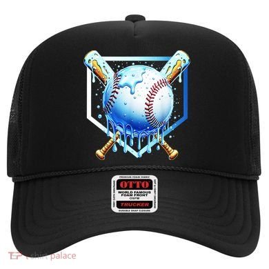Baseball Home Plate Ice Cream Drip Sprinkles Drip Hat