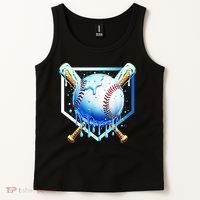 Baseball Home Plate Ice Cream Drip Sprinkles Drip Tank Top thumb 2