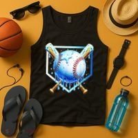 Baseball Home Plate Ice Cream Drip Sprinkles Drip Tank Top thumb 4