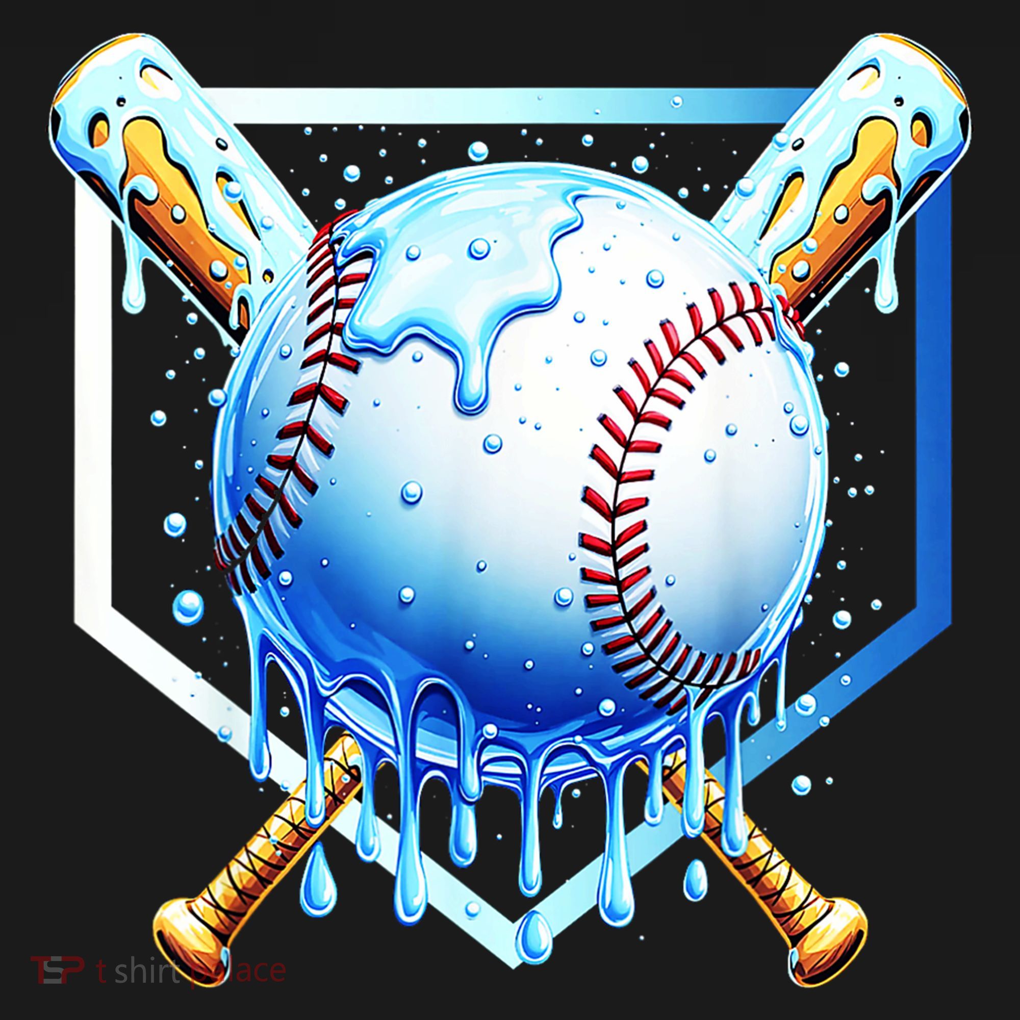 Baseball Home Plate Ice Cream Drip Sprinkles Drip Tank Top
