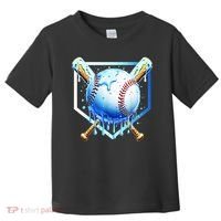 Baseball Home Plate Ice Cream Drip Sprinkles Drip Toddler T-Shirt thumb 0
