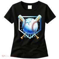 Baseball Home Plate Ice Cream Drip Sprinkles Drip Women's T-Shirt thumb 0