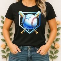 Baseball Home Plate Ice Cream Drip Sprinkles Drip Women's T-Shirt thumb 2