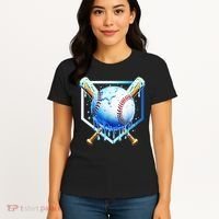 Baseball Home Plate Ice Cream Drip Sprinkles Drip Women's T-Shirt thumb 4