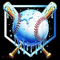 Baseball Home Plate Ice Cream Drip Sprinkles Drip Women's T-Shirt thumb 6