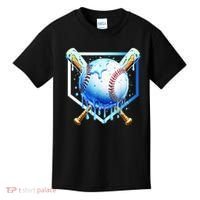 Baseball Home Plate Ice Cream Drip Sprinkles Drip Kids T-Shirt thumb 0