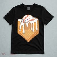 Baseball Home Plate Ice Cream Drip Fun Sports Lover T-Shirt thumb 5