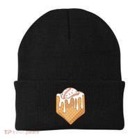 Baseball Home Plate Ice Cream Drip Fun Sports Lover Beanie thumb 0