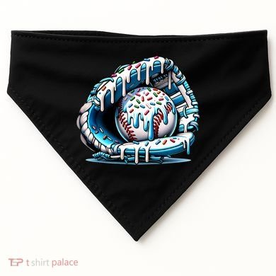 Baseball Home Plate Drip Boys Baseball Bat, Baseball Drip USA-Made Doggie Bandana