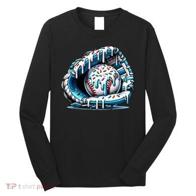 Baseball Home Plate Drip Boys Baseball Bat, Baseball Drip Long Sleeve Shirt