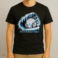 Baseball Home Plate Drip Boys Baseball Bat, Baseball Drip T-Shirt thumb 3