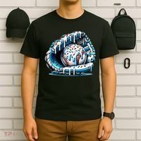 Baseball Home Plate Drip Boys Baseball Bat, Baseball Drip T-Shirt thumb 6