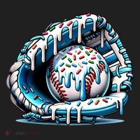 Baseball Home Plate Drip Boys Baseball Bat, Baseball Drip Beanie thumb 2