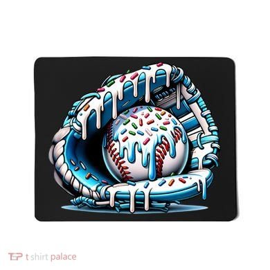 Baseball Home Plate Drip Boys Baseball Bat, Baseball Drip Mousepad