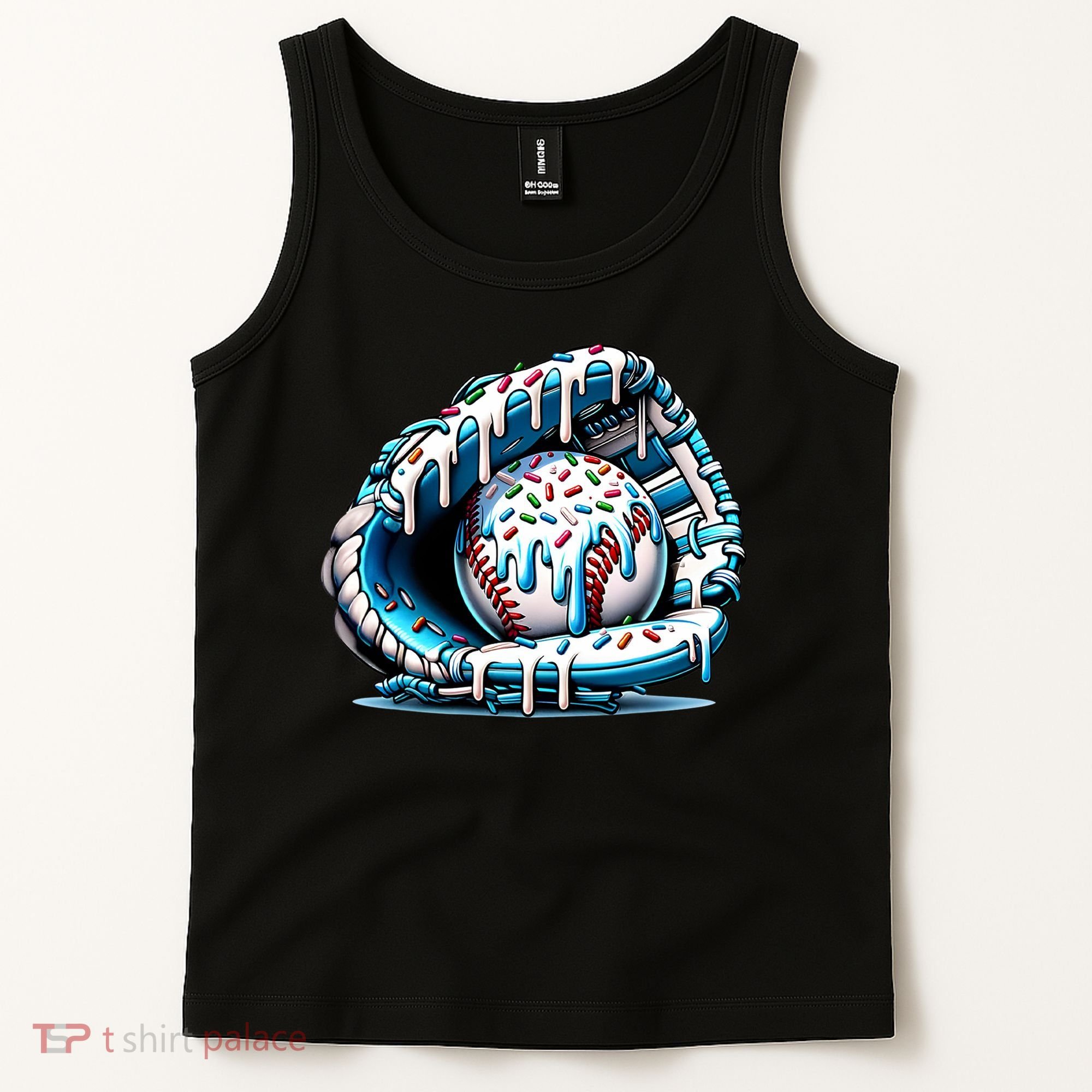 Baseball Home Plate Drip Boys Baseball Bat, Baseball Drip Tank Top